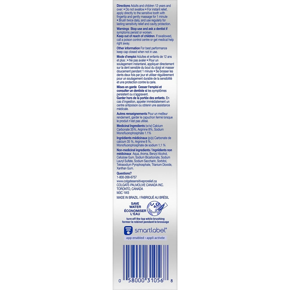 Colgate Sensitive Pro-Relief Repair & Prevent Toothpaste - Paste Formula 75 mL