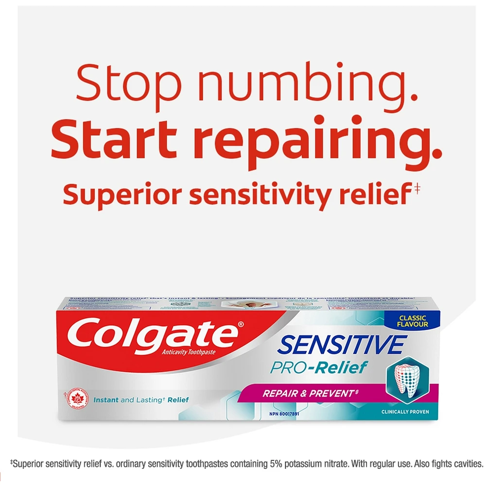 Colgate Sensitive Pro-Relief Repair & Prevent Toothpaste - Paste Formula 75 mL