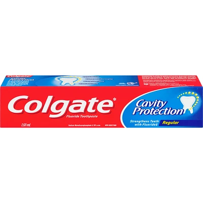 Colgate Cavity Protection Fluoride Toothpaste, Regular, 150 mL