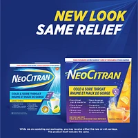 NeoCitran Cold & Sore Throat Night Hot Liquid Medication Regular Strength Lemon 10 pack