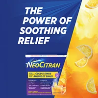NeoCitran Cold & Sinus Night Hot Liquid Medication Extra Strength Lemon 10 pack