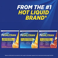 NeoCitran Cold & Congestion Hot Liquid Medication Non-Drowsy Extra Strength Lemon 10 pack