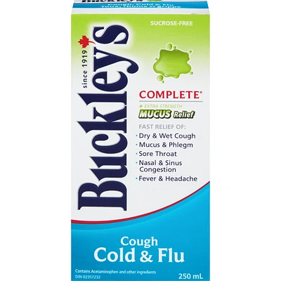 Buckley's®  Mucus Relief Cough Cold & Flu Syrup Sucrose-Free 250mL