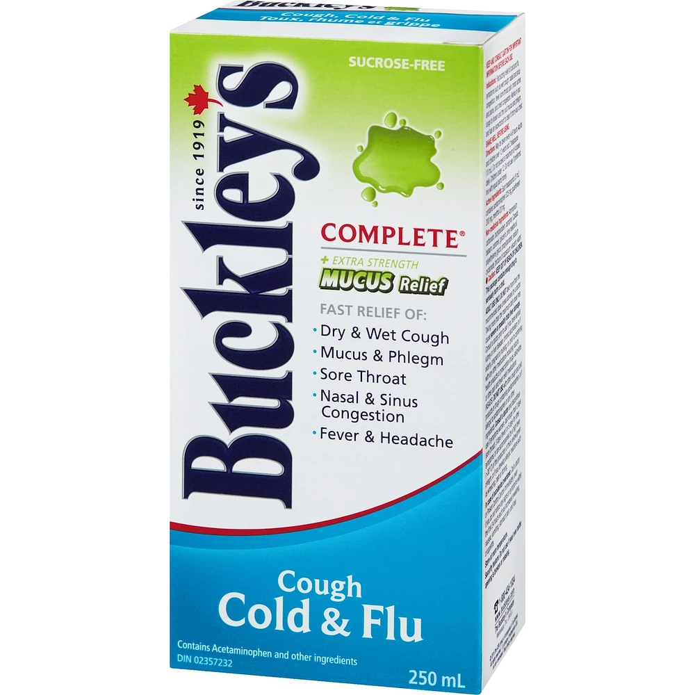 Buckley's®  Mucus Relief Cough Cold & Flu Syrup Sucrose-Free 250mL