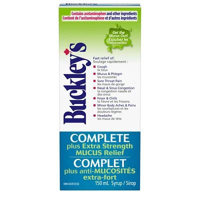 Buckley's®  Mucus Relief Cough Cold & Flu Syrup Sucrose-Free 150mL