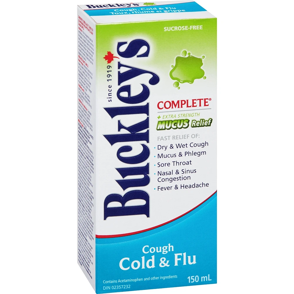 Buckley's®  Mucus Relief Cough Cold & Flu Syrup Sucrose-Free 150mL