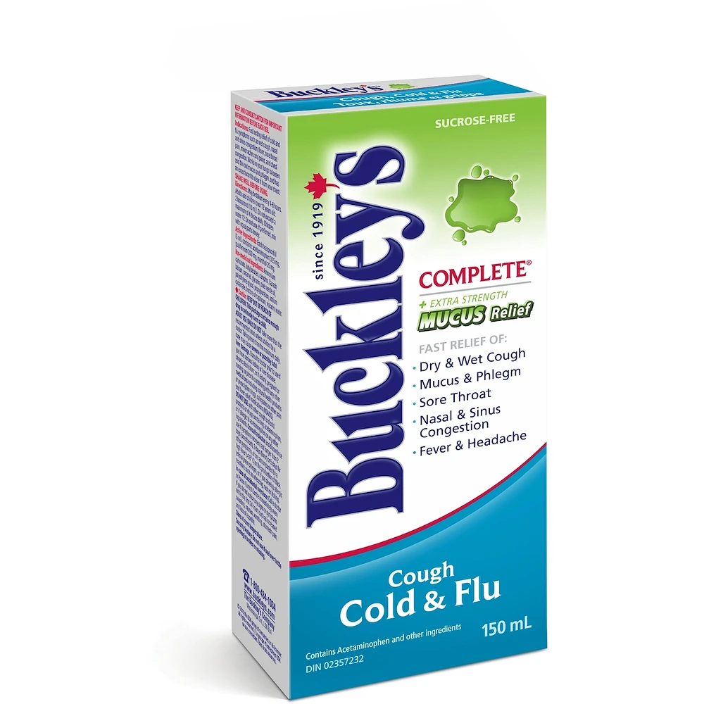 Buckley's®  Mucus Relief Cough Cold & Flu Syrup Sucrose-Free 150mL