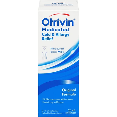 Otrivin Medicated Cold & Allergy Relief MD Mist