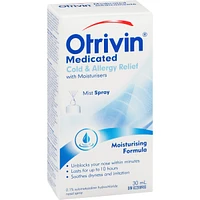 OTRIVIN Soulagement due rhume et des allergies avec hydrants.  Vaporisateur