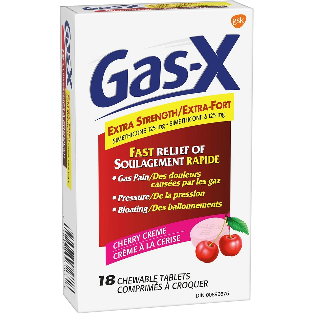 Gas-X Extra Strength, 18 units, Bite-Me Cherry