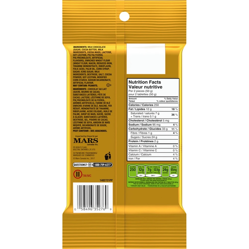 Caramel Cookie Chocolate Candy Bar, 4 Full Bars