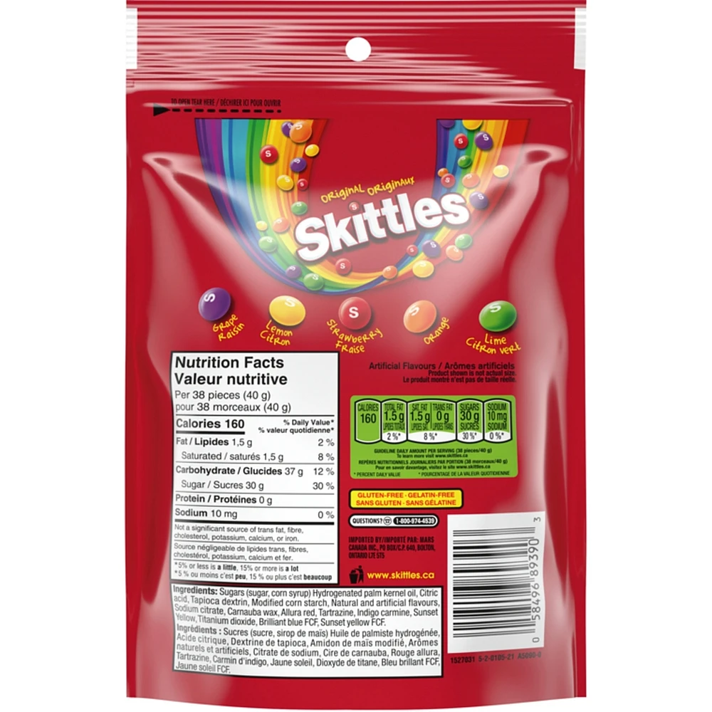Originaux, bonbons à mâcher, sac pour plats à bonbons