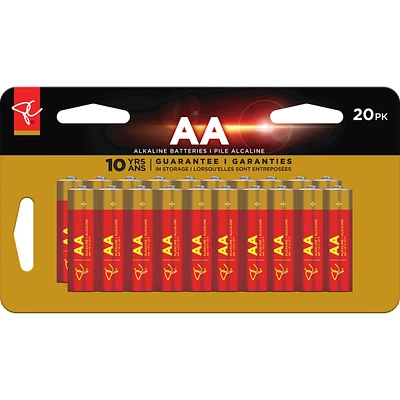 Long Life Alkaline AA Batteries  20-Pack