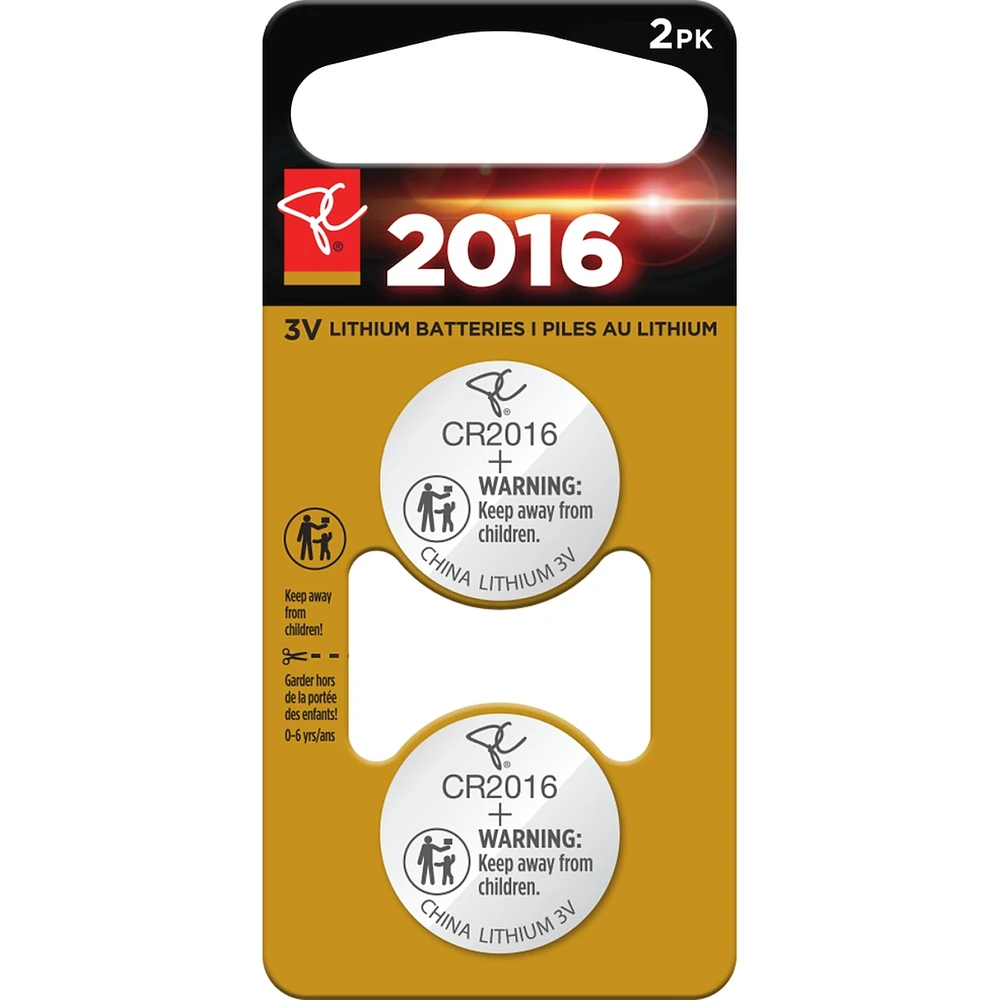 Lithium Watch Batteries 2016 2-Pack