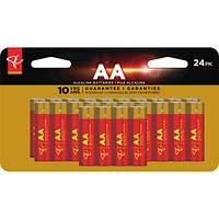 Paquet de 24 piles alcalines AA longue durée