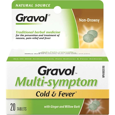 Ginger Multi-Symptom Cold and Fever Tablets with Willowbark