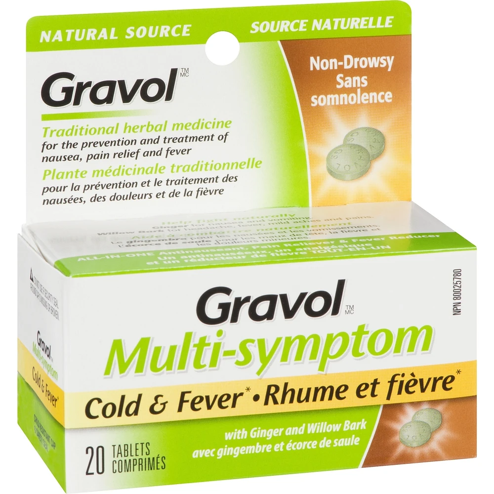 Ginger Multi-Symptom Cold and Fever Tablets with Willowbark