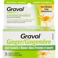 Ginger Non-Drowsy Liquid Gel Capsules