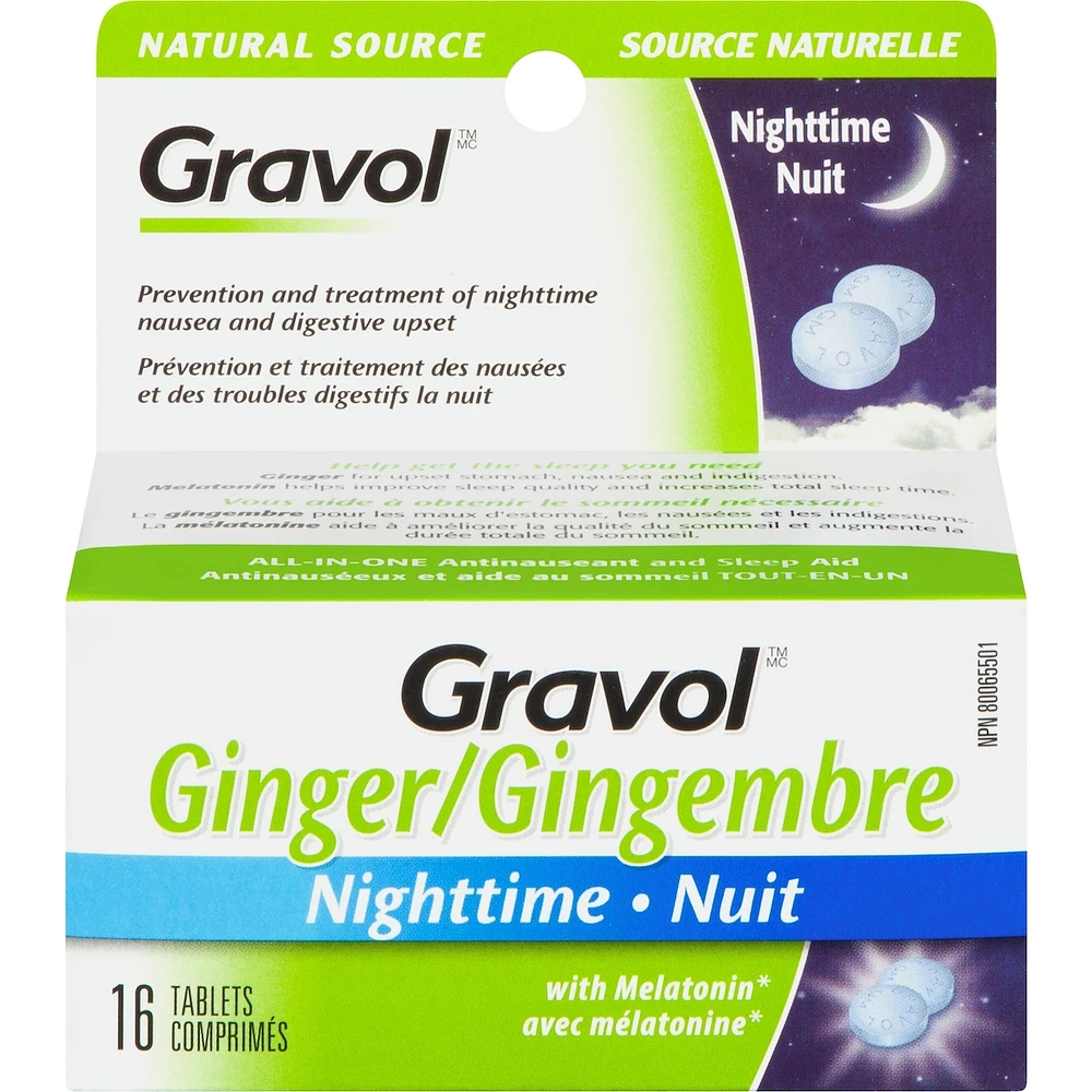 Ginger Nighttime Tablets with Melatonin