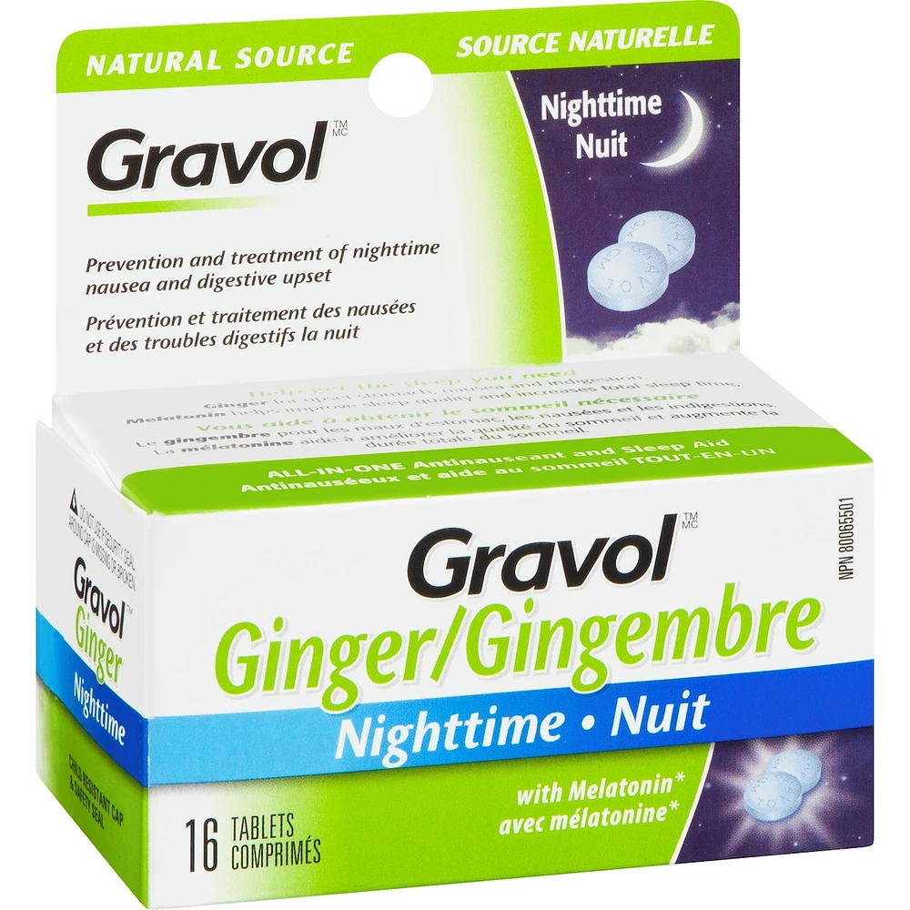 Ginger Nighttime Tablets with Melatonin