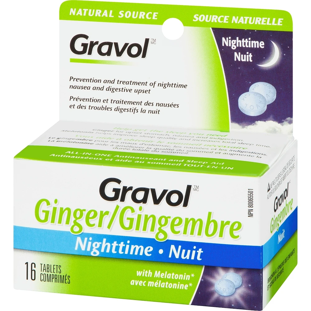 Ginger Nighttime Tablets with Melatonin