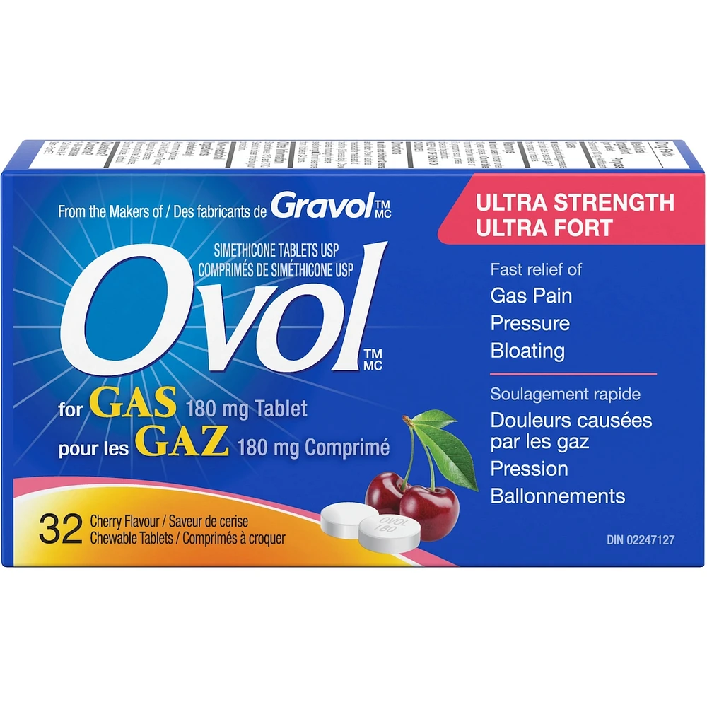 Ultra Strength Anti-Gas Chewable Cherry Tablets