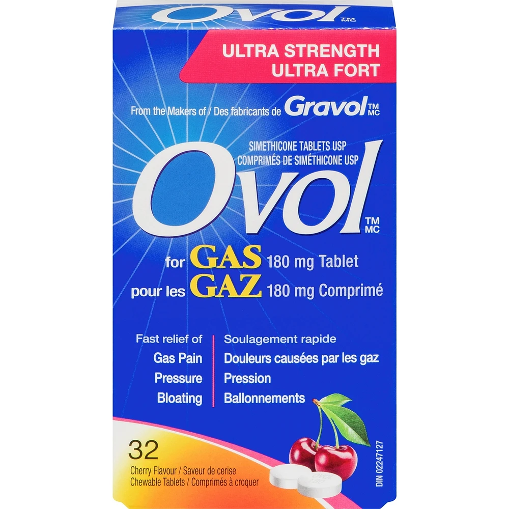 Ultra Strength Anti-Gas Chewable Cherry Tablets