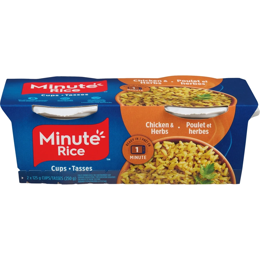 Riz entièrement cuit poulet et herbs