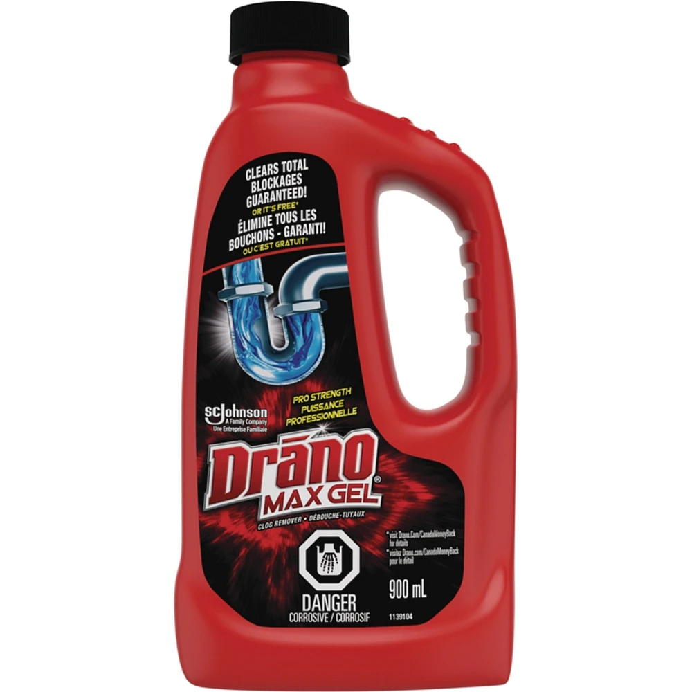 Max Gel débouche-tuyaux et nettoyant de drains déloge