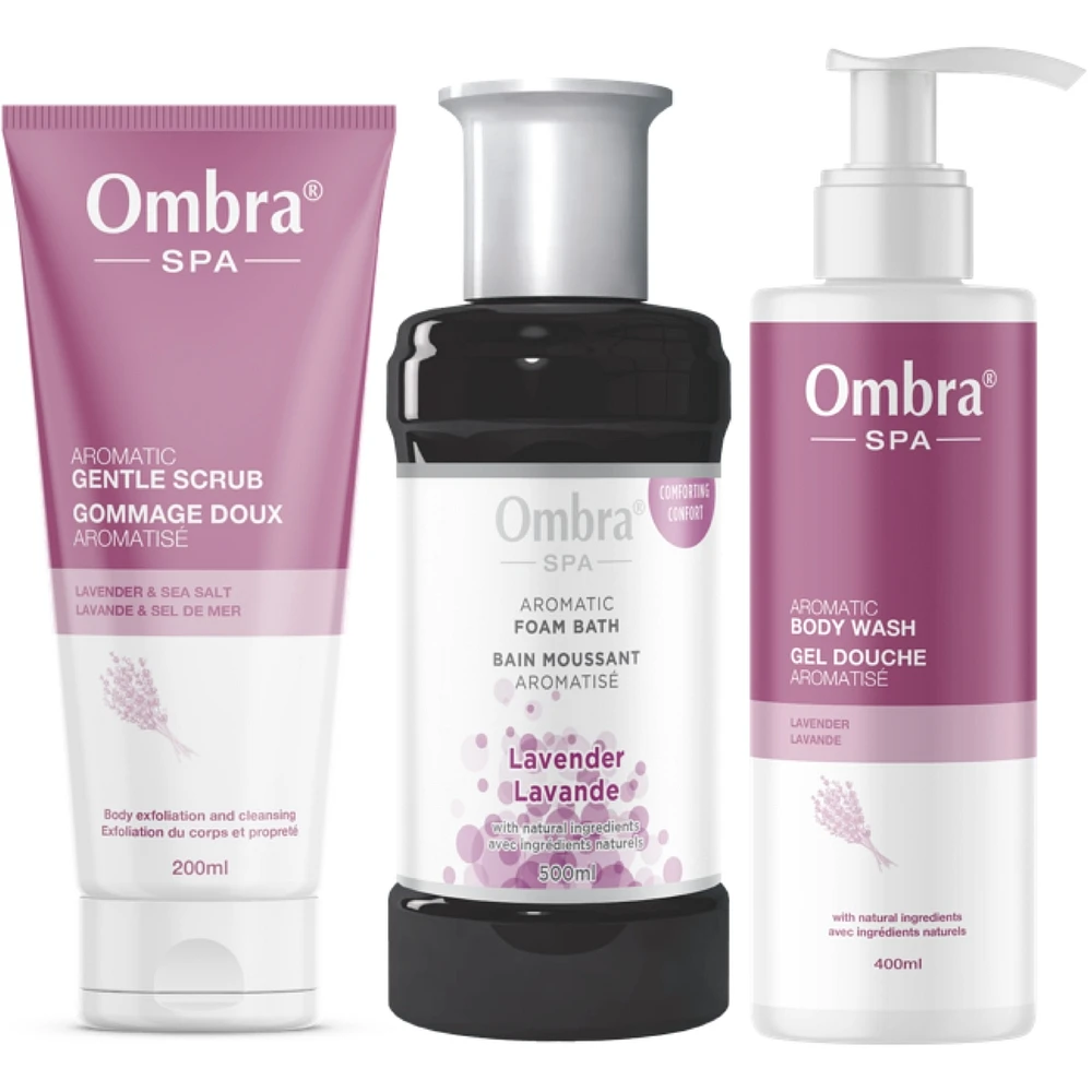 Ombra SPA Gift Set Relaxing Lavender 3-pc