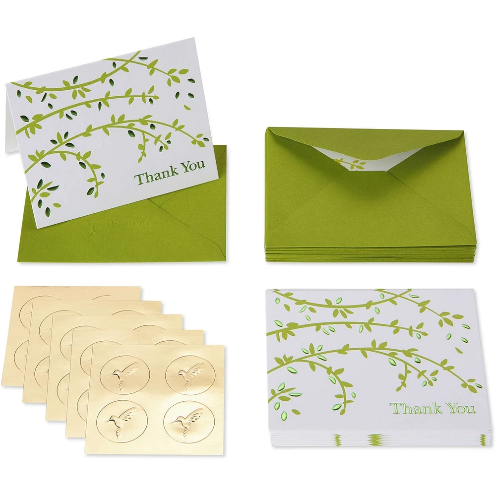 Papyrus Thank You Cards with Envelopes, Branches (20-Count)