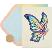 Papyrus Blank Card (Sequin Butterfly)
