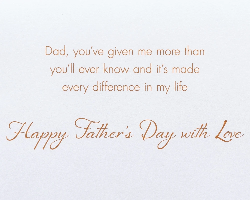 Papyrus Fathers Day Card for Dad (Made Every Difference In My Life)