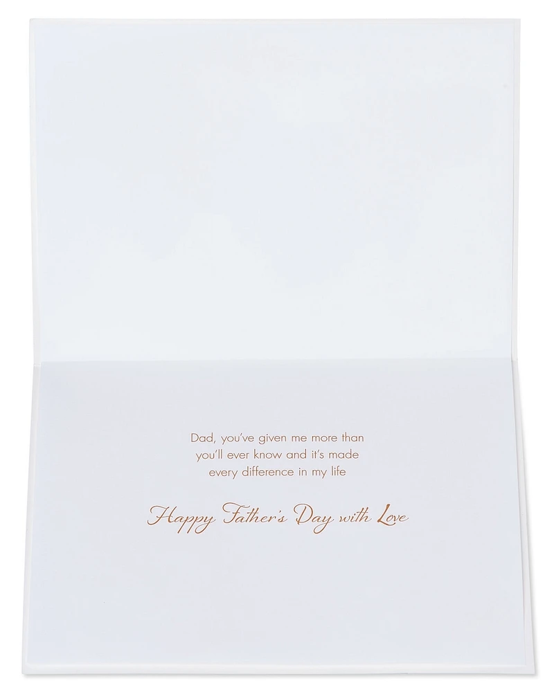 Papyrus Fathers Day Card for Dad (Made Every Difference In My Life)