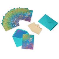 Cartes sans texte Papyrus avec enveloppes, Colibri (12 pièces)