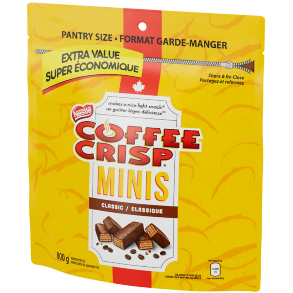 Minis Wafer Bars, Peanut-free, Resealable Bag
