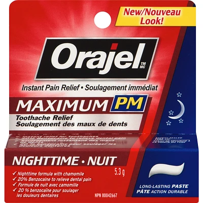 Maximum Strength Toothache and Gum Relief PM Paste