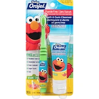 Elmo Fluoride-Free Tooth and Gum Cleanser with Toothbrush