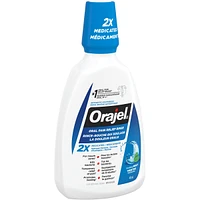 Rince-bouche antiseptique qui soulage la douleur orale OrajelMC