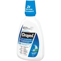 Rince-bouche antiseptique qui soulage la douleur orale OrajelMC