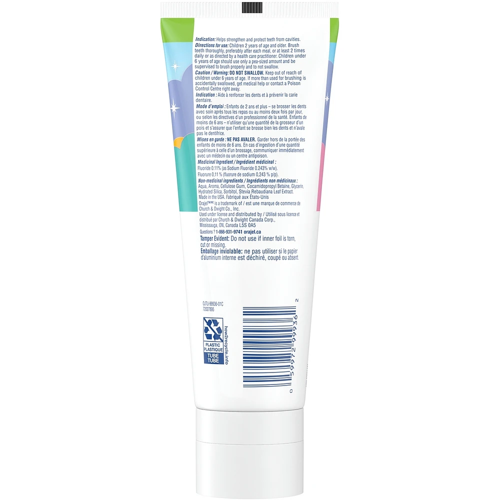 Kids Natural Marshmallow Flavour Anti-Cavity Fluoride Toothpaste