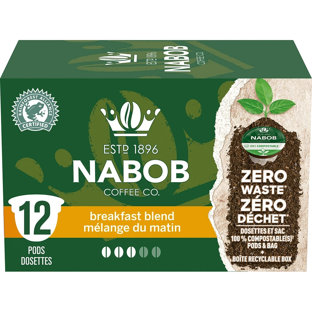 Breakfast Blend Coffee 100% Compostable Pods