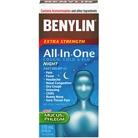 Extra Strength All-In-One Cold & Flu Nighttime Syrup