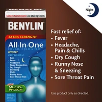 Extra Strength All-In-One Cold & Flu Nighttime Syrup