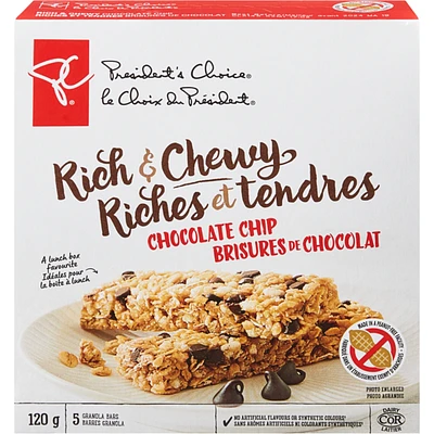Rich and Chewy Chocolate Chip Granola Bars