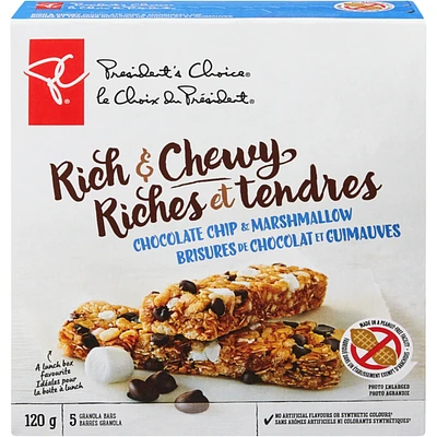 Rich and Chewy Chocolate Chip and Marshmallow Granola Bars