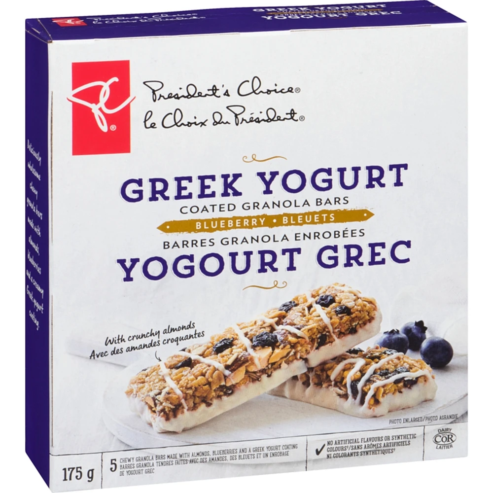 Greek Yogurt Coated & Blueberry Granola Bars