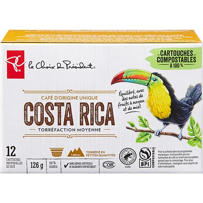 Costa Rica Single Origin Medium Roast Single Serve Coffee Pods