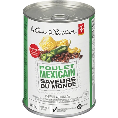 Soupe Saveurs du monde au poulet mexicain