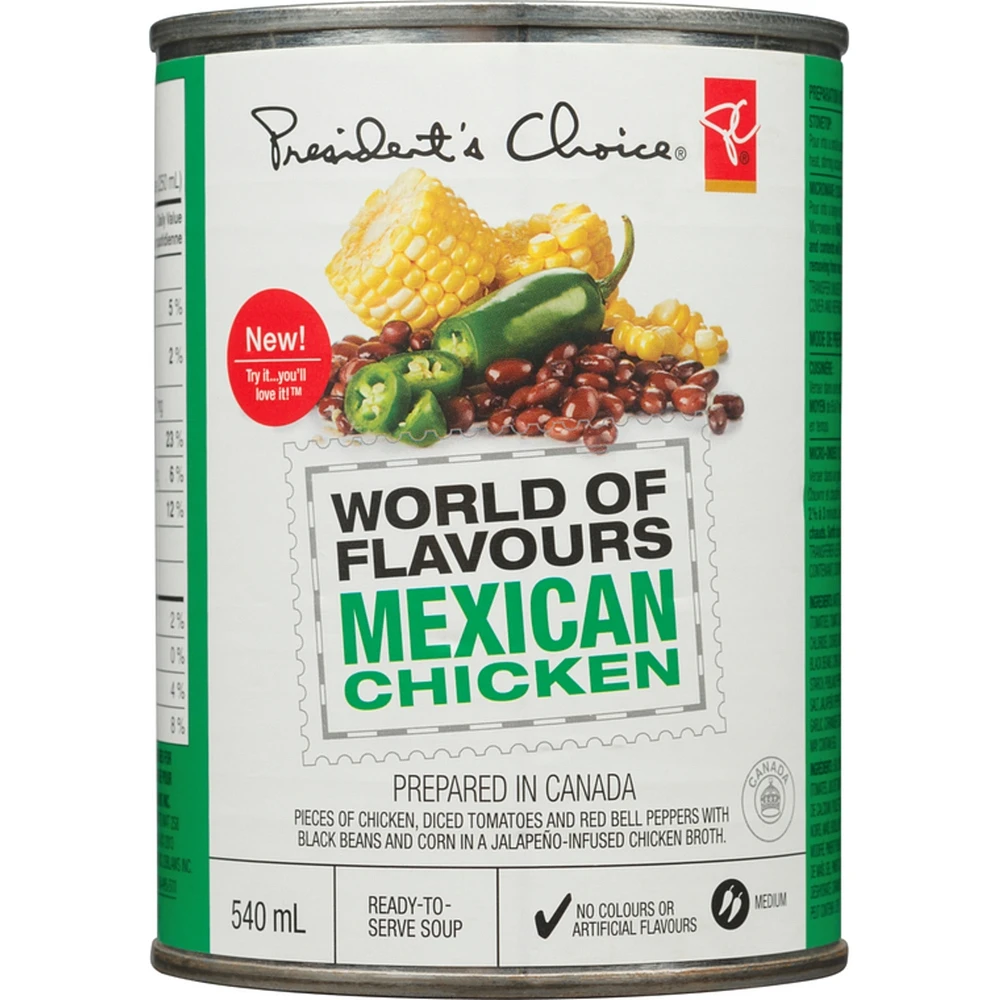 Soupe Saveurs du monde au poulet mexicain
